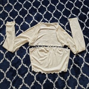 Large Bandeau & Long Sleeve Shrug 2pc Set